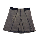 Cato Womens Gray & Black Floral Embroidered A-Line Mini Skirt Size 20W