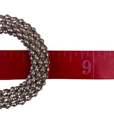 Vintage Silver Tone Mesh Choker Necklace Elegant Sculpted Bead Detail