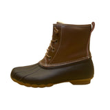Serra Women’s Brown Leather Faux Fur-Lined Insulated Waterproof Duck Boots Sz 9