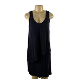 Lilla  P Women’s Navy Blue Dress & Striped Blazer Set Versatile Style Size S