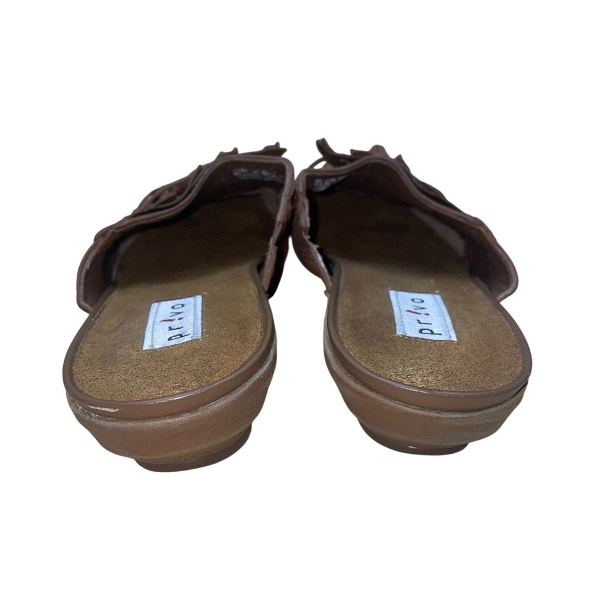 Privo By Clarks Women’s Brown Leather Slide Loafer-Style Mules Size 9.5M