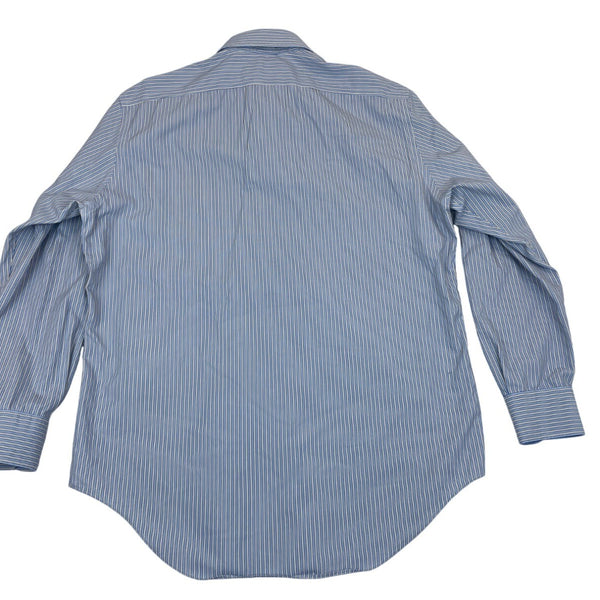 Ralph Lauren Mens Classic Fit Blue & White Striped Dress Shirt Sz 15.5 (32/33)