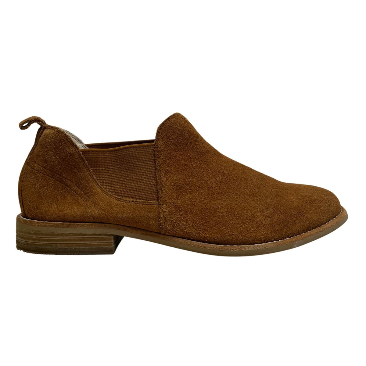 Clark’s Women’s Tan Suede Edenvale Page Slip-On Ankle Boots Size 9M