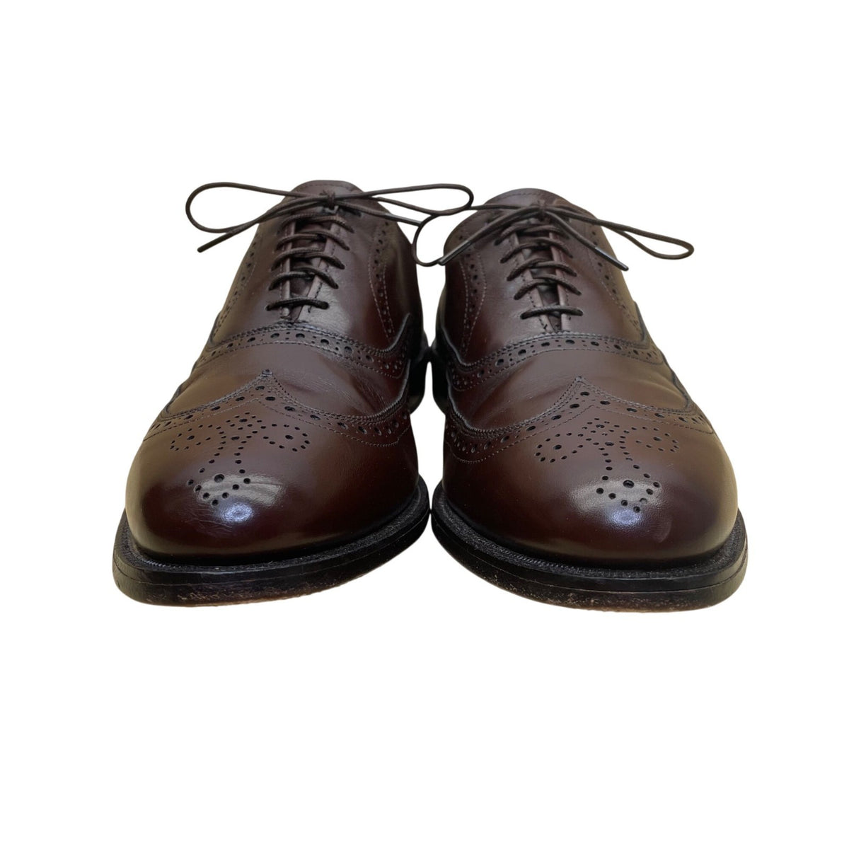 Allen Edmonds Men’s Brown Leather Lace-Up Wingtip Chester Dress Shoes Size 10.5