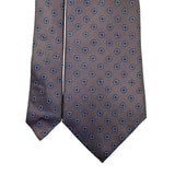 Barini Originals Mens Brown Silk Floral Pattern Necktie