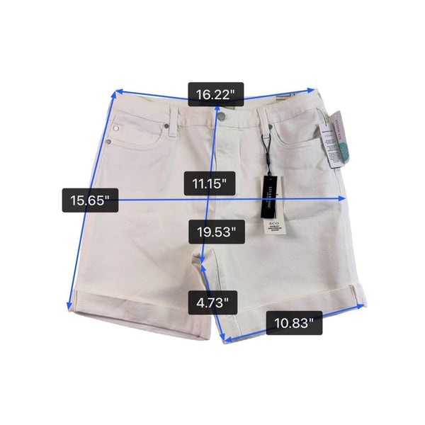 Liverpool Womens White Denim Shorts Casual Stylish Folded Hem Size 12/31