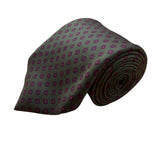 Chaps Ralph Lauren Mens Green & Pink All Silk Patterned Tie Classic Neckwear
