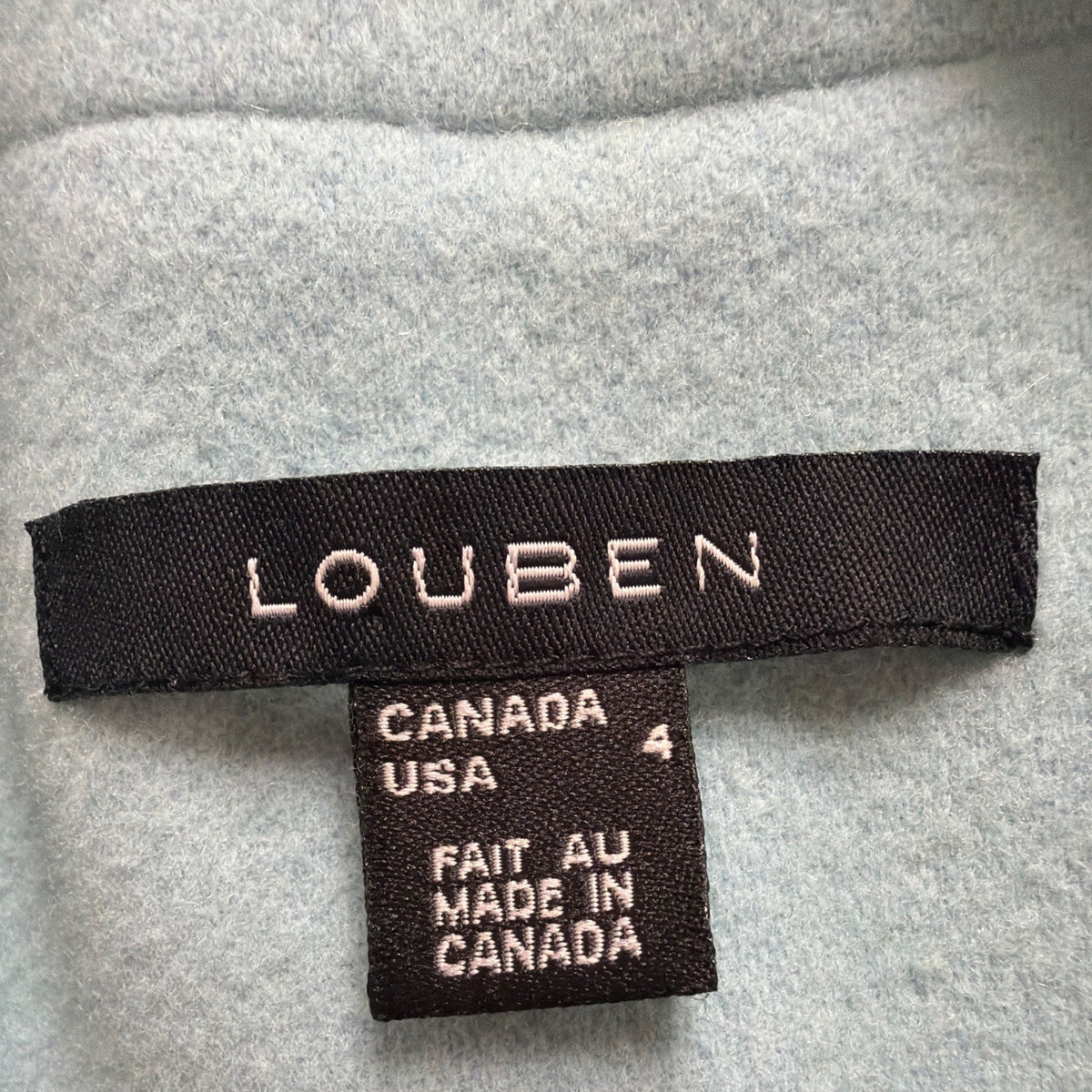 Louben Womens Mint Wool & Cashmere Blend Belted Blazer Coat Size 4