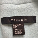 Louben Womens Mint Wool & Cashmere Blend Belted Blazer Coat Size 4
