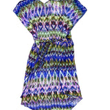 Becca By Rebecca Virtue Womens Multi-Color V-Neck Kaftan Cover-Up Size M-L