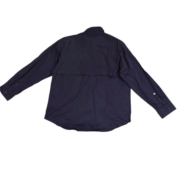 Timberland Mens Navy Cotton & Polyester Long Sleeve Button-Up Shirt Size XL