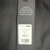 Fashion Nova Womens Black High-Cut Backless 1-Piece Swimsuit Size XL