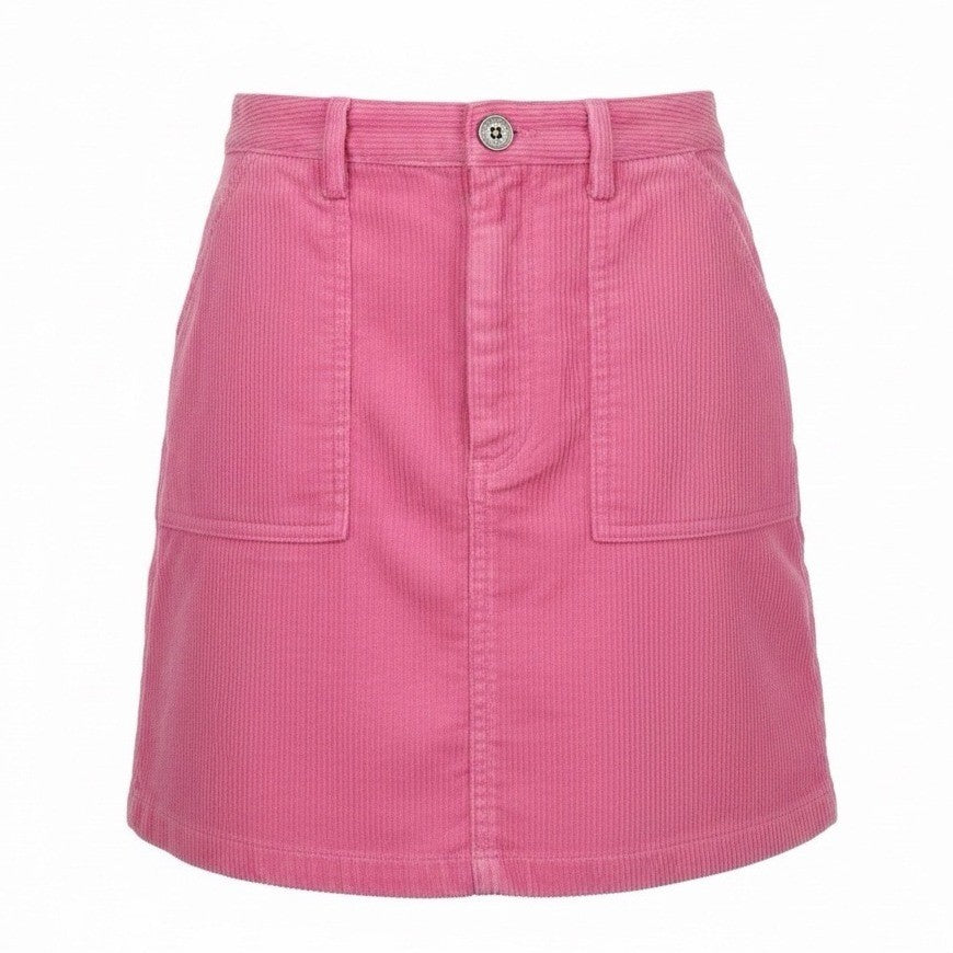 Lucy & Yak Womens Pink Organic Cotton Corduroy Mini Skirt Size US 4 / UK 8