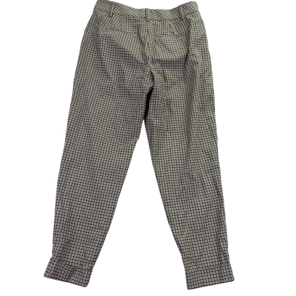 Banana Republic Womens Black/White Plaid Tapered Dress Pants Size 4