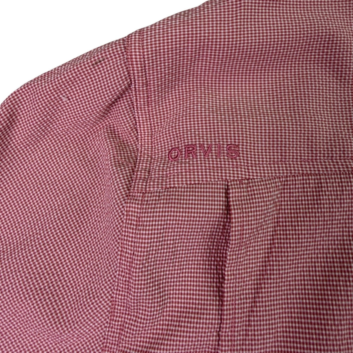 Orvis Mens Red Short Sleeve Button-Up Performance Shirt Size XL