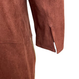 Chico’s Womens Brown Open Front Jacket 3/4 Sleeve Lightweight Elegant Size 2