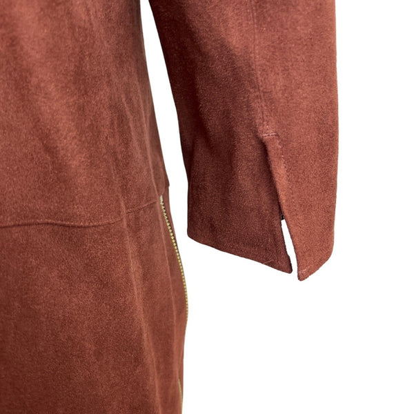 Chico’s Womens Brown Open Front Jacket 3/4 Sleeve Lightweight Elegant Size 2