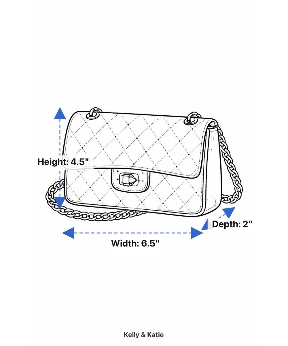Kelly & Katie Women’s Silver Crystal Rhinestone Chain Strap Evening Clutch