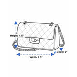 Kelly & Katie Women’s Silver Crystal Rhinestone Chain Strap Evening Clutch