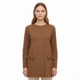 Ann Taylor Womens Taupe Long Sleeve Top Mock Neck Casual Sz XXL