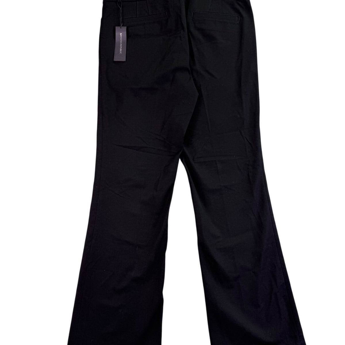Banana Republic Womens Black Stretch Flare Pants The Sloan Fit Size 12