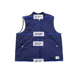 The North Face Mens Navy Quilted Vest With Full Zip Lightweight Jacket