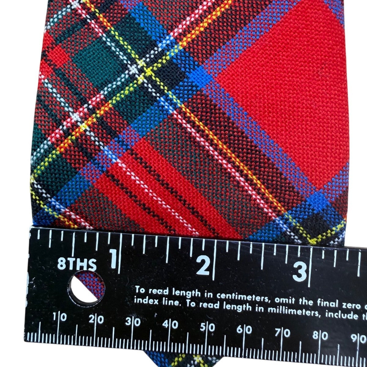 Ingles Buchan Men’s Red Wool Royal Stewart Plaid Necktie Scotland Traditional 3"