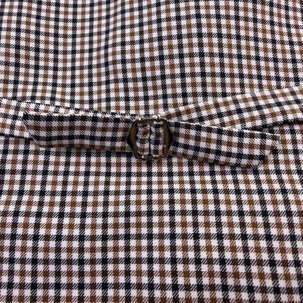 Belle Poque Womens Brown & Black Gingham Plaid Vest Blazer Top Size M