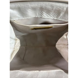 Vintage Sharif Women's White Crock Skin Leather Crossbody Bag Sz S