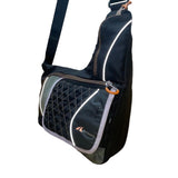 Detours Women’s Black & Gray Quilted Nylon Reflective Crossbody Messenger Bag