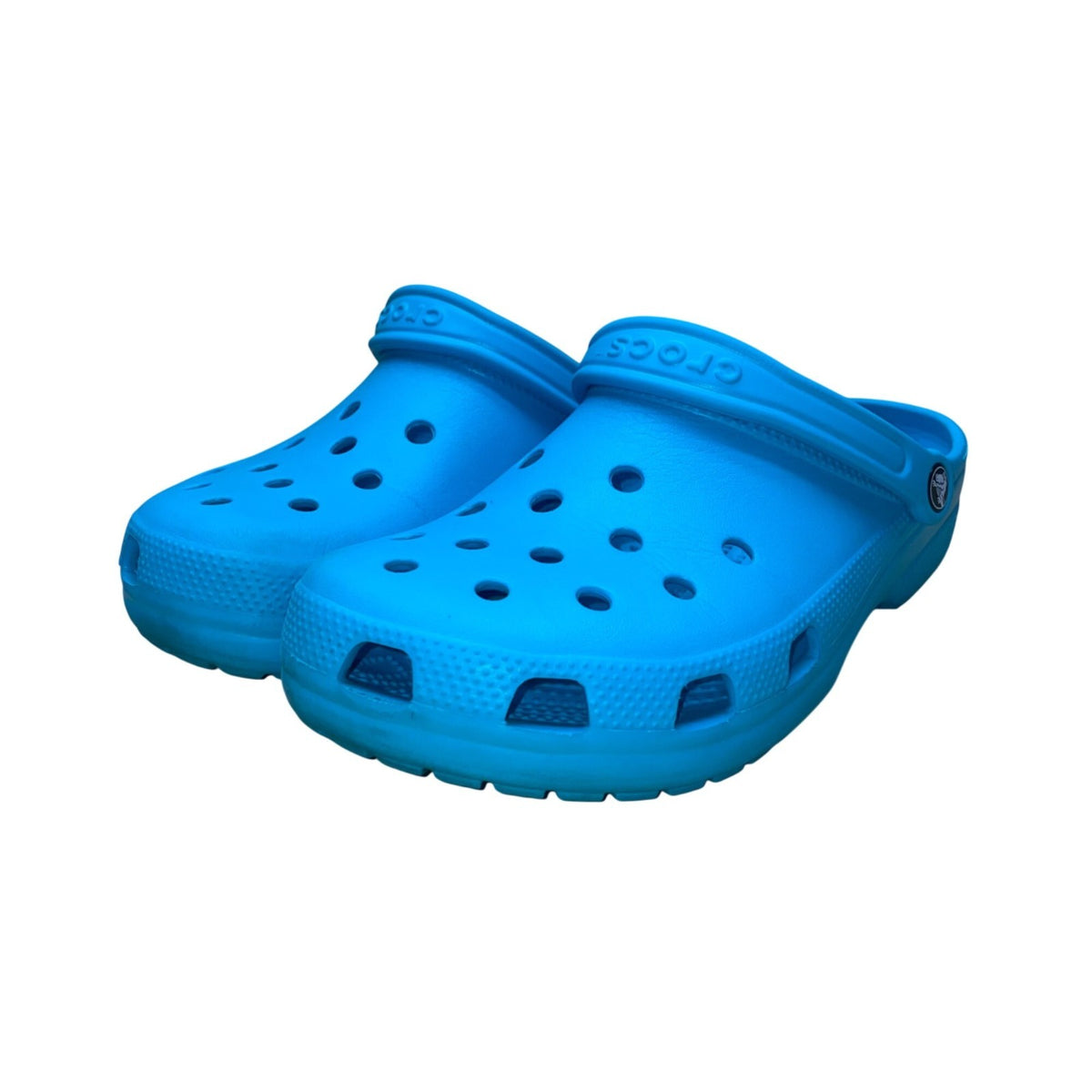 Crocs Unisex Blue Lightweight With Ventilation Holes Slip-On Clogs Size M9 W11