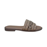 Bks Women’s Brown Braided Embellished Strap Slide Benda Casual Sandals Size 7