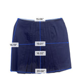 Body By Victoria Womens Navy Pleated Mini Skirt With Zipper Size 4