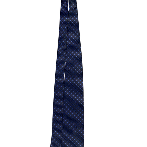 Pal Zileri Mens Brown & Blue Woven Silk Necktie Geometric Pattern Made In Italy