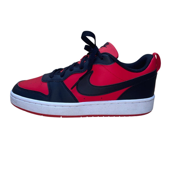 Nike Youth University Red & Black Court Borough Low Recraft Sneakers Size 6.5Y