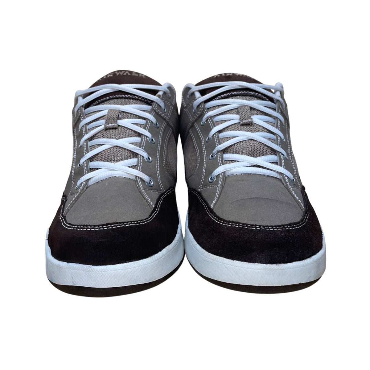 Airwalk Men’s Brown Suede & Gray Mesh Casual Skate Sneakers Size 11W