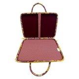 Vera Bradley Women’s Yellow & Pink Floral Quilted Laptop Bag With Shoulder Strap