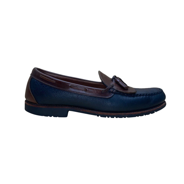 Allen Edmonds Men’s Brown & Black Leather Tassel Slip-On Nashua Loafers Size 13