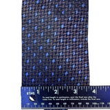 Pal Zileri Mens Brown & Blue Woven Silk Necktie Geometric Pattern Made In Italy