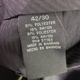 Perry Ellis Portfolio Mens Charcoal Dress Pants Pleated Cuffed Size 42/30 - New
