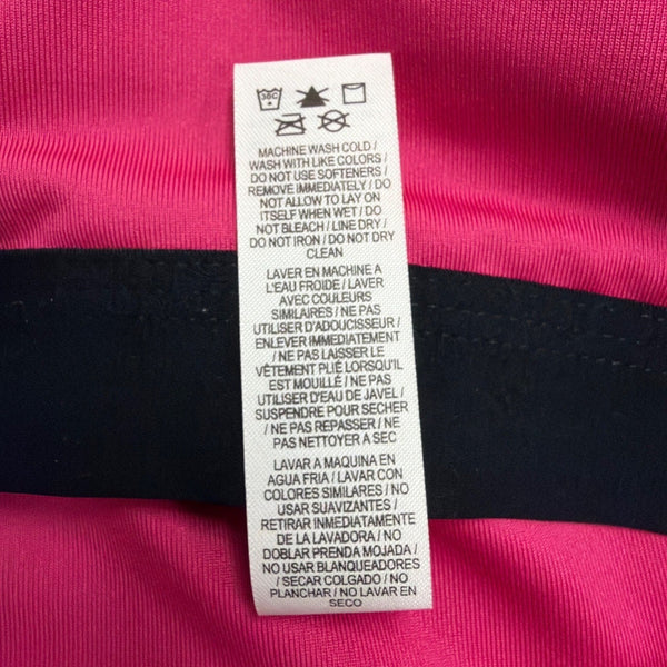 Nike Womens Pink Sports Bra Dri-Fit Medium Support With Black Trim Sz XL