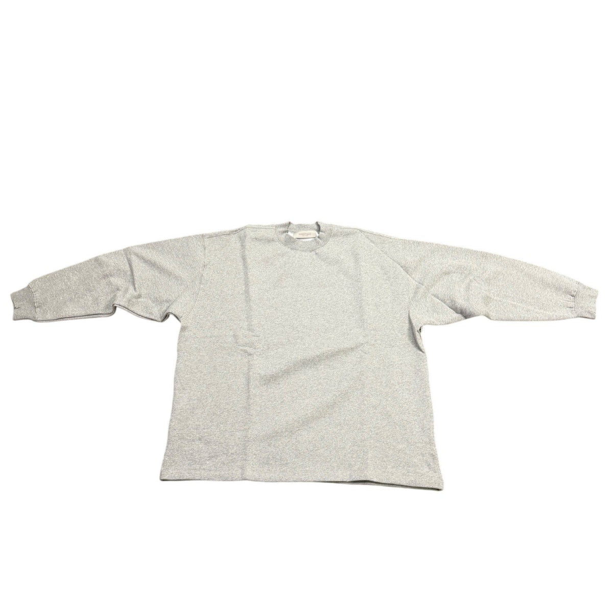 Fear Of God Essentials Mens Gray Crewneck Sweatshirt Logo Pullover Casual Size L