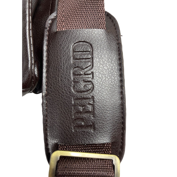 Peigrid Women's Brown Leather Crossbody Travel Bag Sz M - NWT