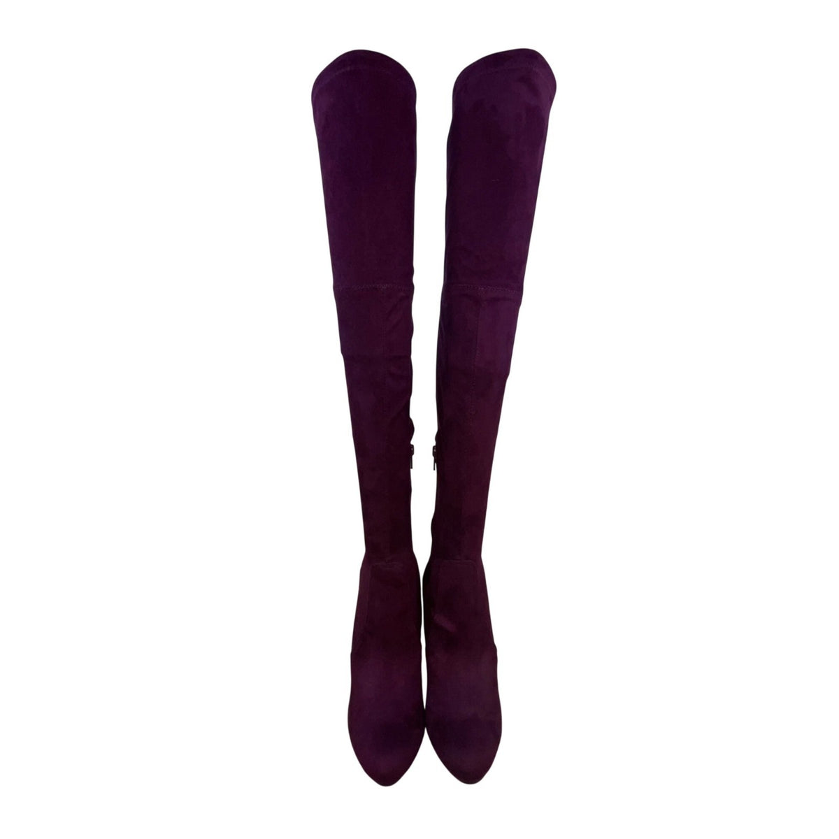 Unisa Women’s Purple Suede Back Tie Pull-On Over-Knee High Heel Boots Size 6.5M