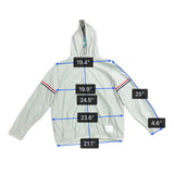 . Mens Sage Green Nylon Jacket UPF 30+ Hooded Lightweight Zip Sz XXL