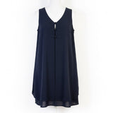 Laundry By Shelli Segal Womens Navy Sleeveless Shift Dress Size 10