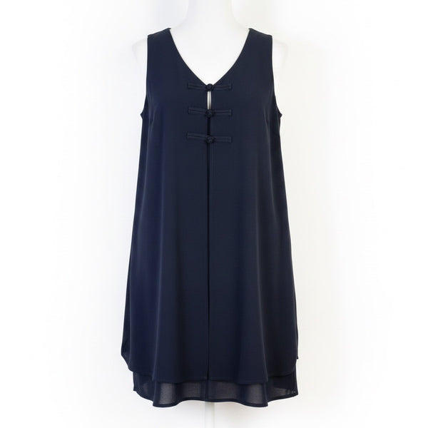 Laundry By Shelli Segal Womens Navy Sleeveless Shift Dress Size 10