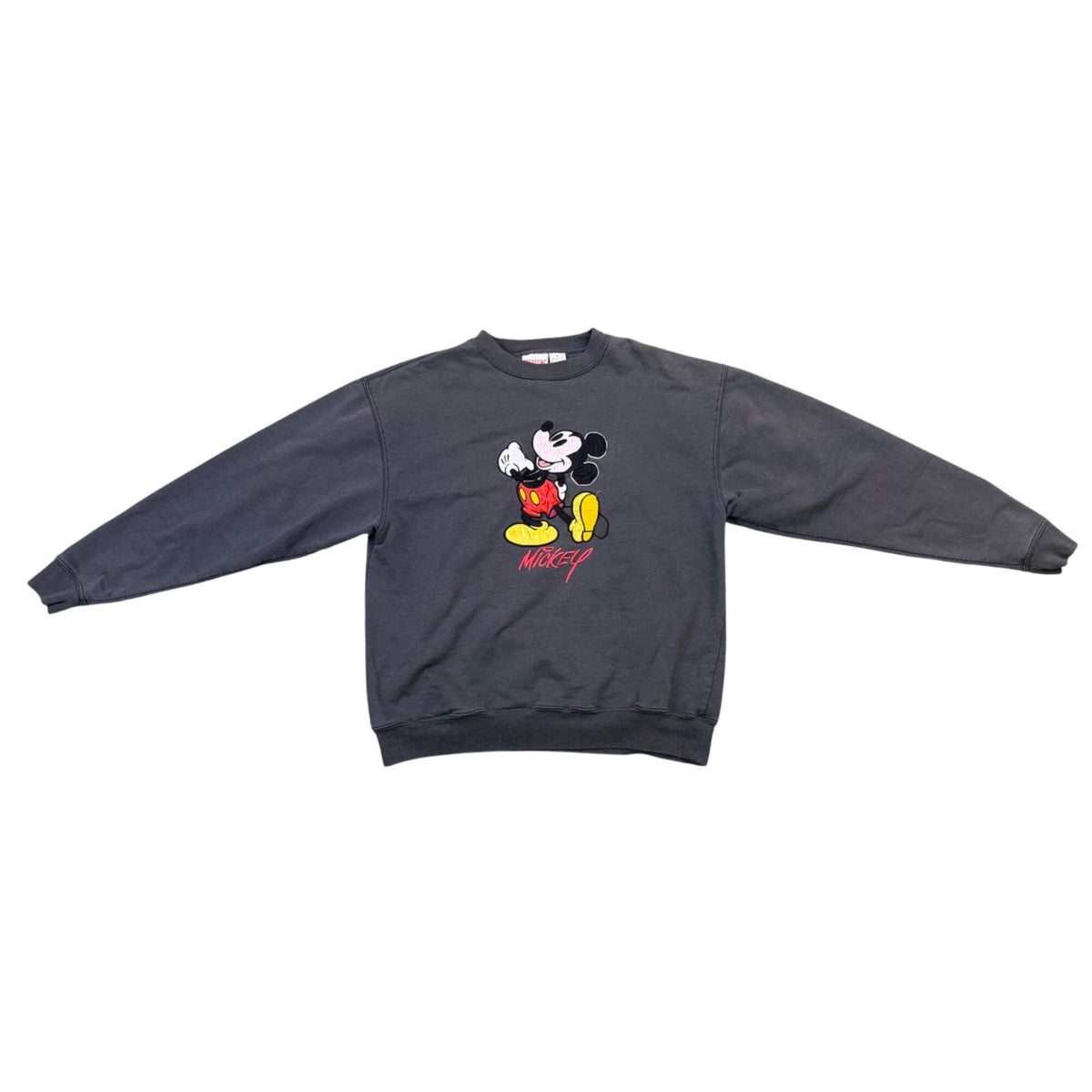 Disney Mickey Inc Mens Gray Graphic Sweatshirt Mickey Mouse Sz M