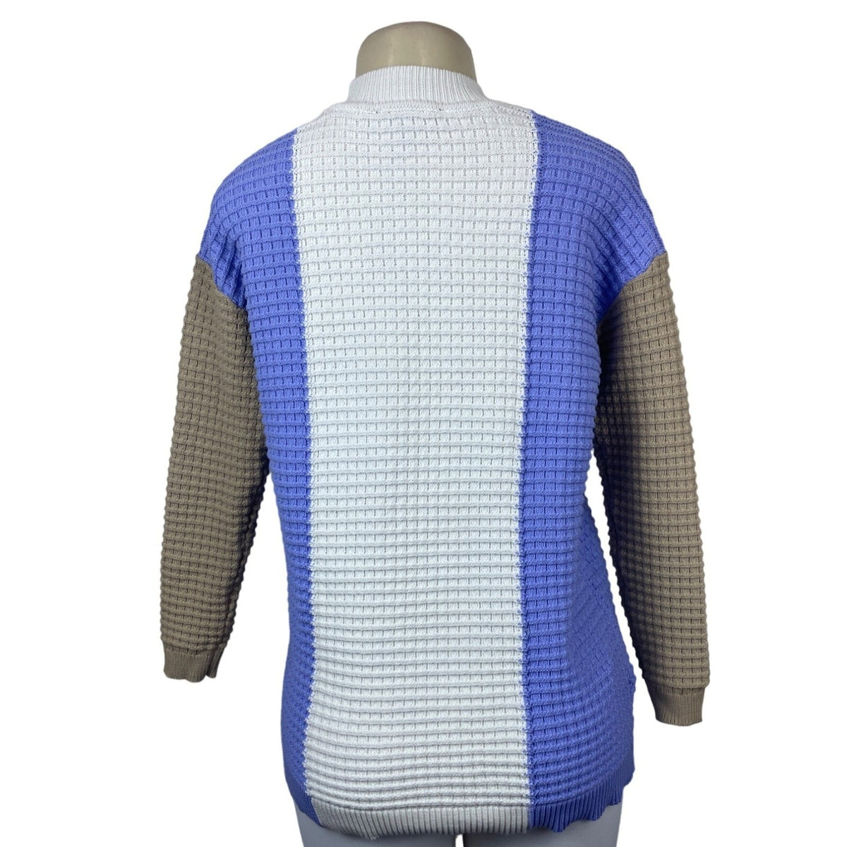 ANN TAYLOR  Women's Geostitch Colorblock Textured Mock Neck Sweater Sz SP-NWT