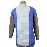 ANN TAYLOR  Women's Geostitch Colorblock Textured Mock Neck Sweater Sz SP-NWT